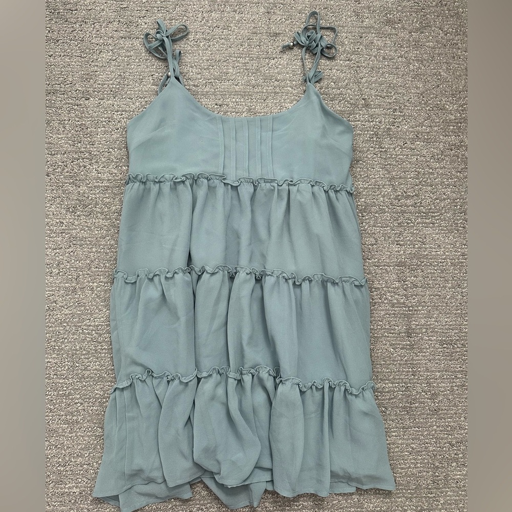 Women’s Teal Ruffled Dress